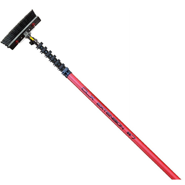 Gardiner Pole Systems Gardiner CLX 32ft Pole Carbon Composite, a lightweight carbon fiber pole with a black grip and red shaft for highreach cleaning or window washing.